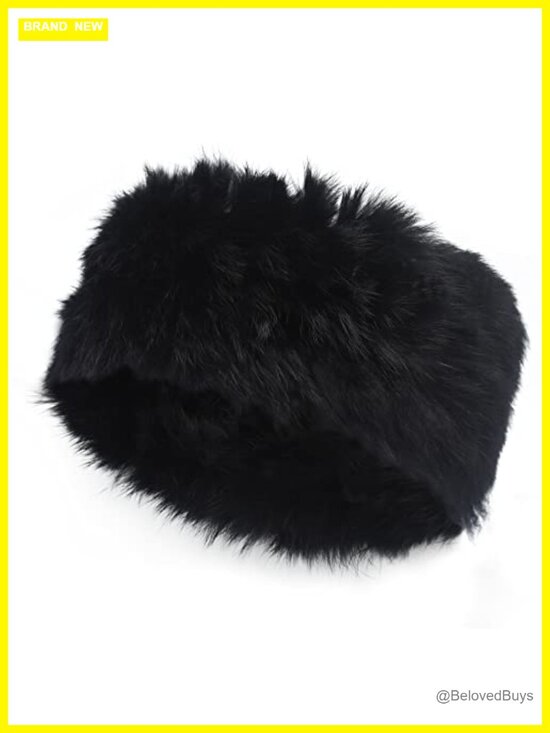 Rabbit Fur Headband Winter Earwarmer Stretchy Hair Band Earmuffs main image 4